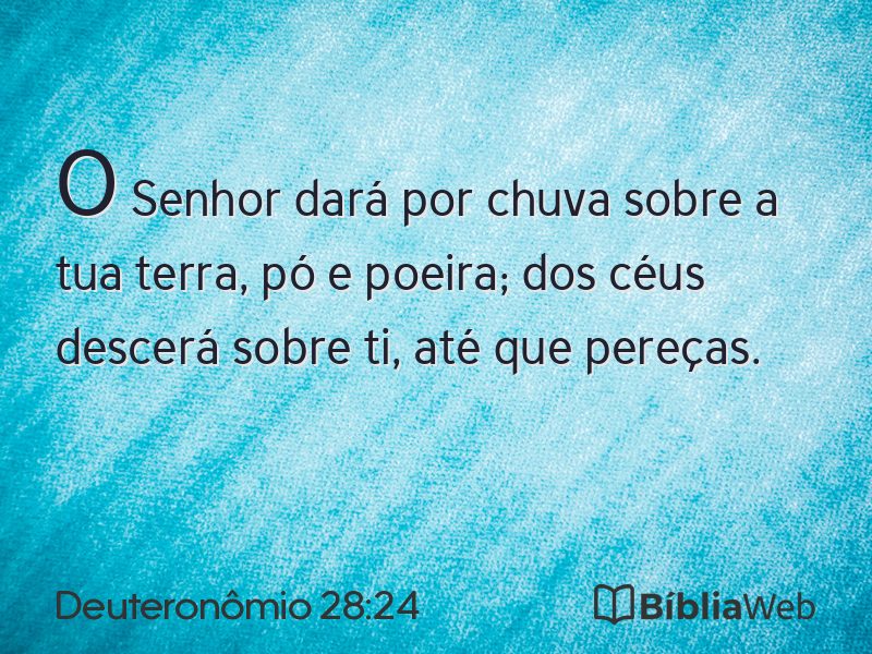 Deuteronômio 28:24 em imagem para compartilhar