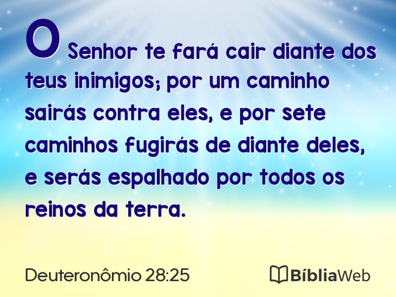Deuteronômio 28:25 em imagem para compartilhar