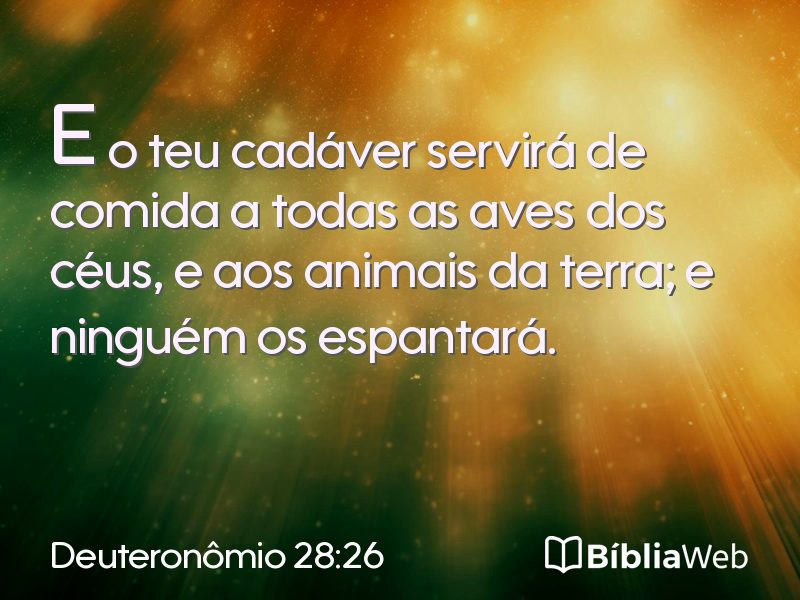 Deuteronômio 28:26 em imagem para compartilhar