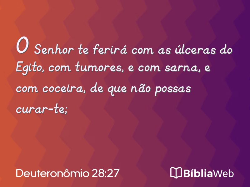 Deuteronômio 28:27 em imagem para compartilhar