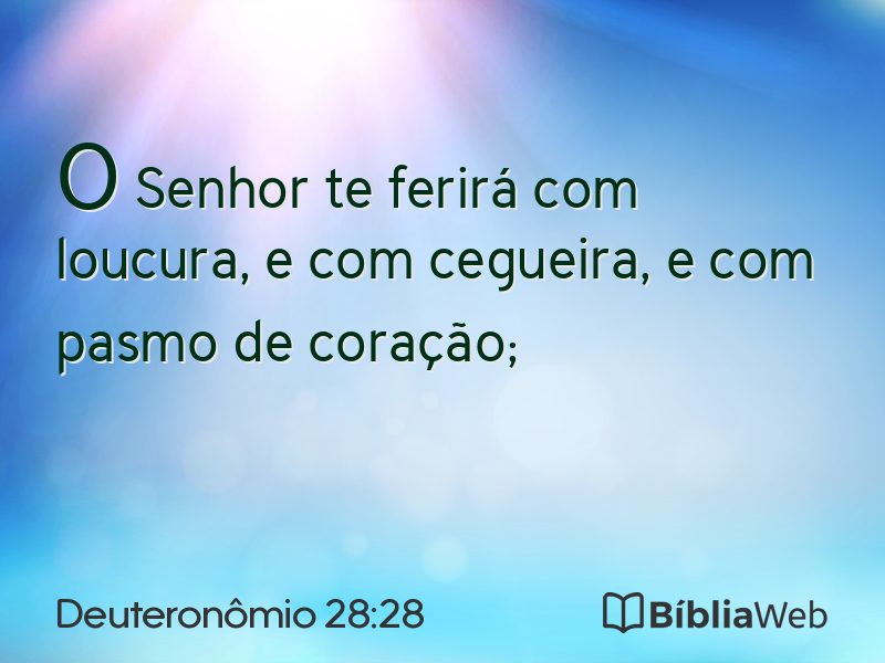 Deuteronômio 28:28 em imagem para compartilhar