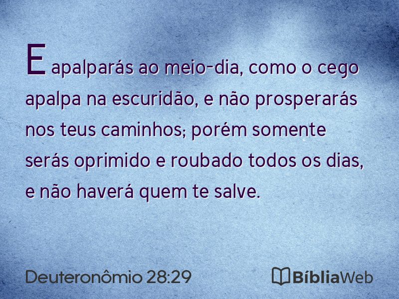 Deuteronômio 28:29 em imagem para compartilhar