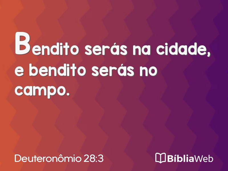 Deuteronômio 28:3 em imagem para compartilhar