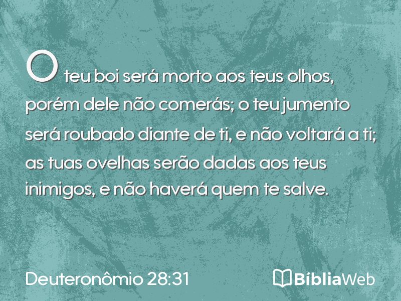 Deuteronômio 28:31 em imagem para compartilhar