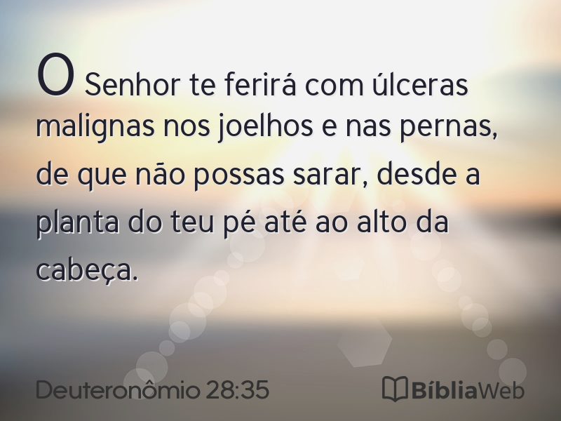 Deuteronômio 28:35 em imagem para compartilhar