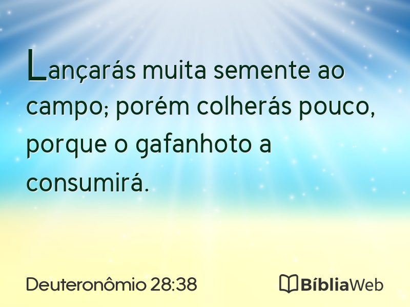 Deuteronômio 28:38 em imagem para compartilhar