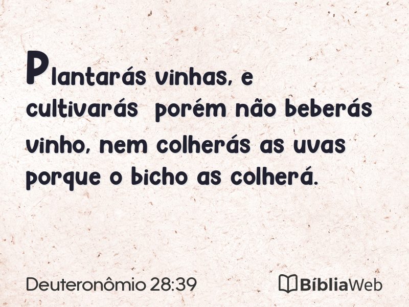 Deuteronômio 28:39 em imagem para compartilhar