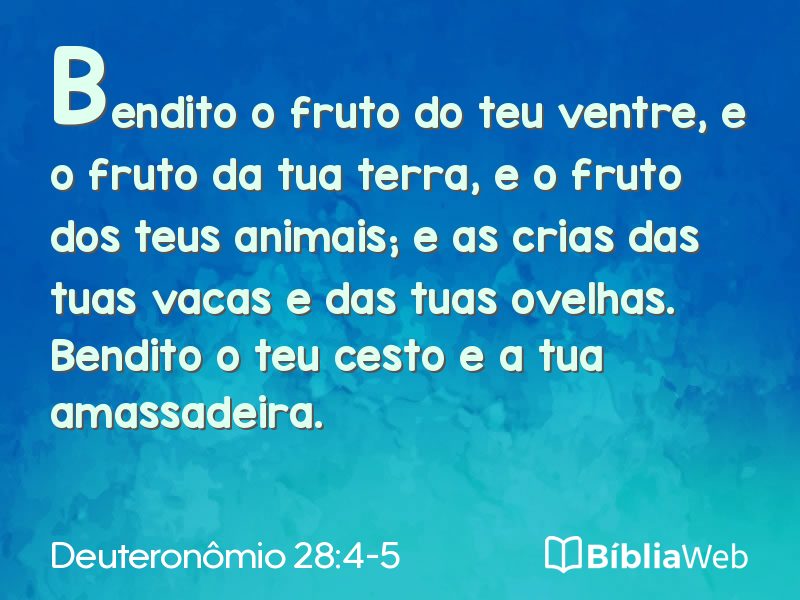 Deuteronômio 28:4-5 em imagem para compartilhar