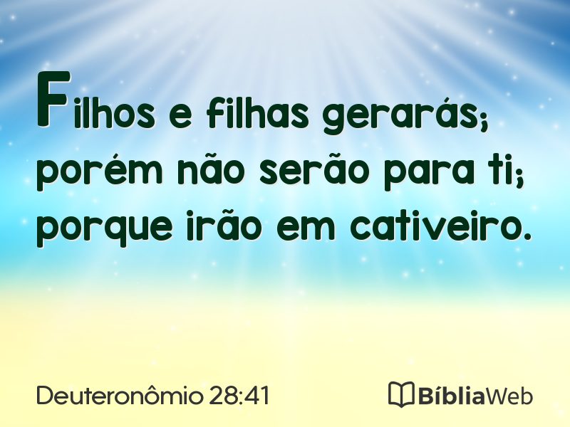 Deuteronômio 28:41 em imagem para compartilhar