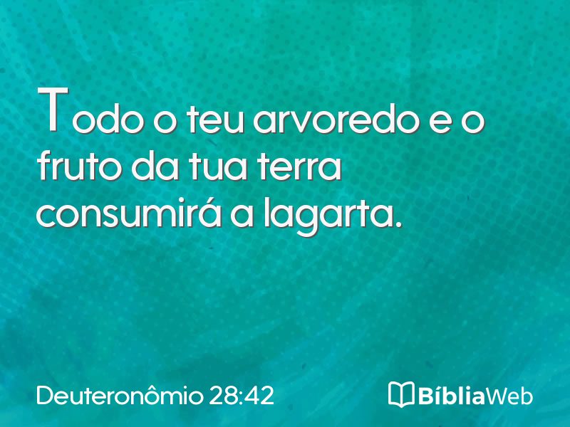 Deuteronômio 28:42 em imagem para compartilhar
