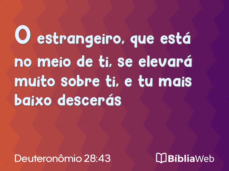 Deuteronômio 28:43 em imagem para compartilhar