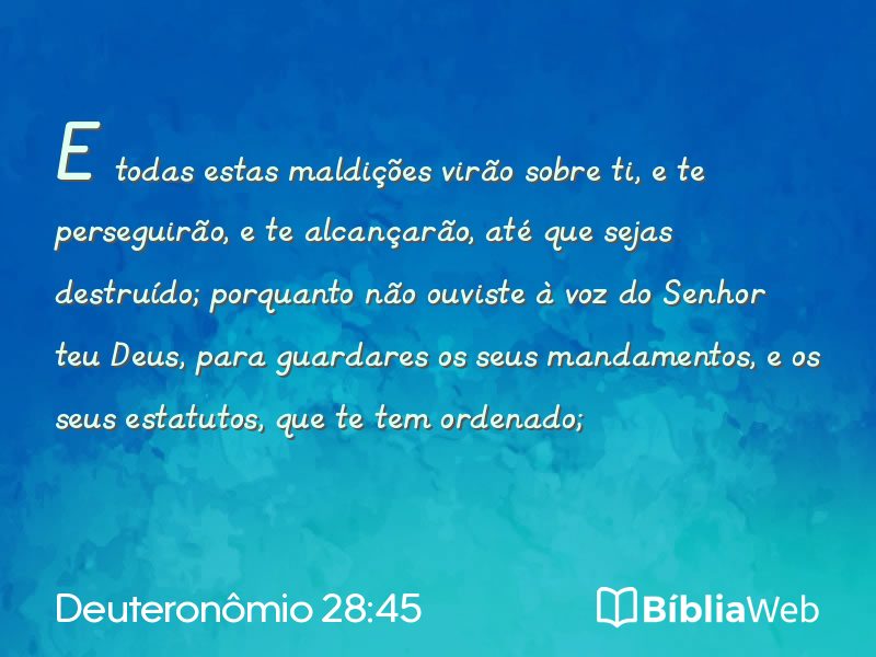 Deuteronômio 28:45 em imagem para compartilhar