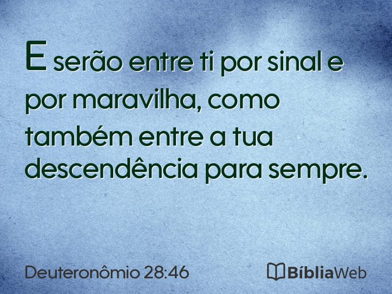 Deuteronômio 28:46 em imagem para compartilhar