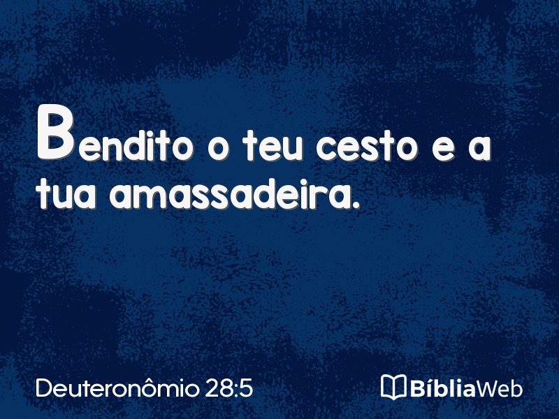 Deuteronômio 28:5 em imagem para compartilhar