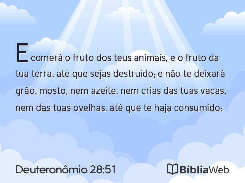 Deuteronômio 28:51 em imagem para compartilhar