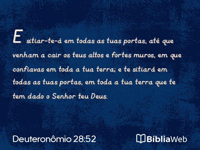 Deuteronômio 28:52 em imagem para compartilhar