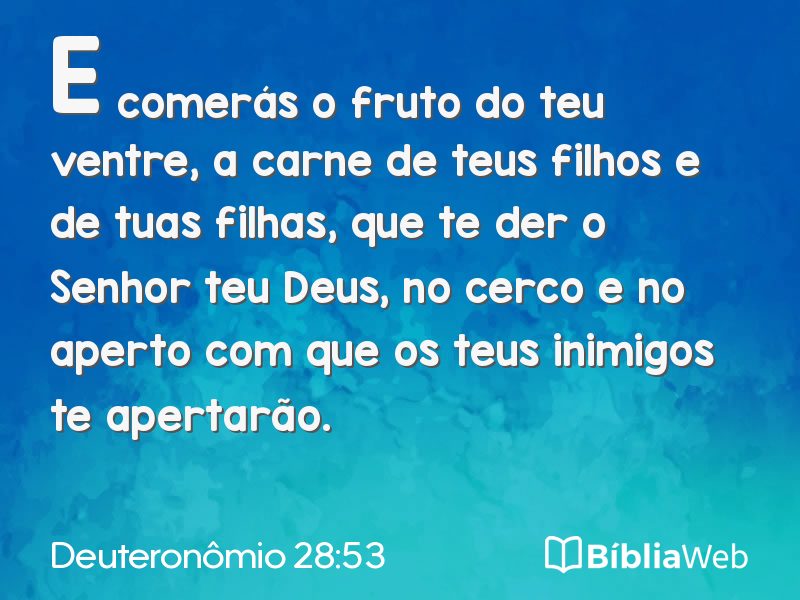 Deuteronômio 28:53 em imagem para compartilhar