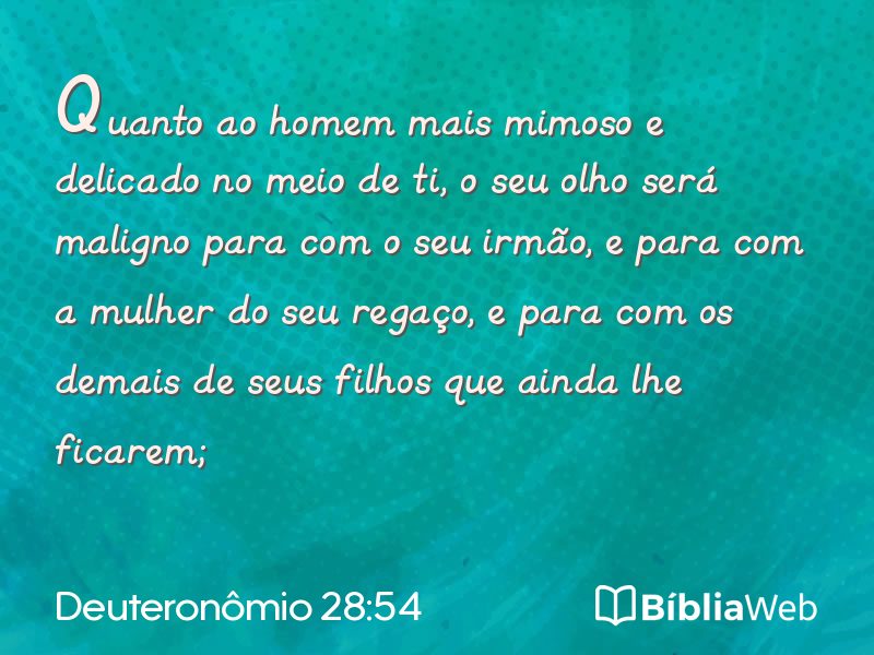 Deuteronômio 28:54 em imagem para compartilhar