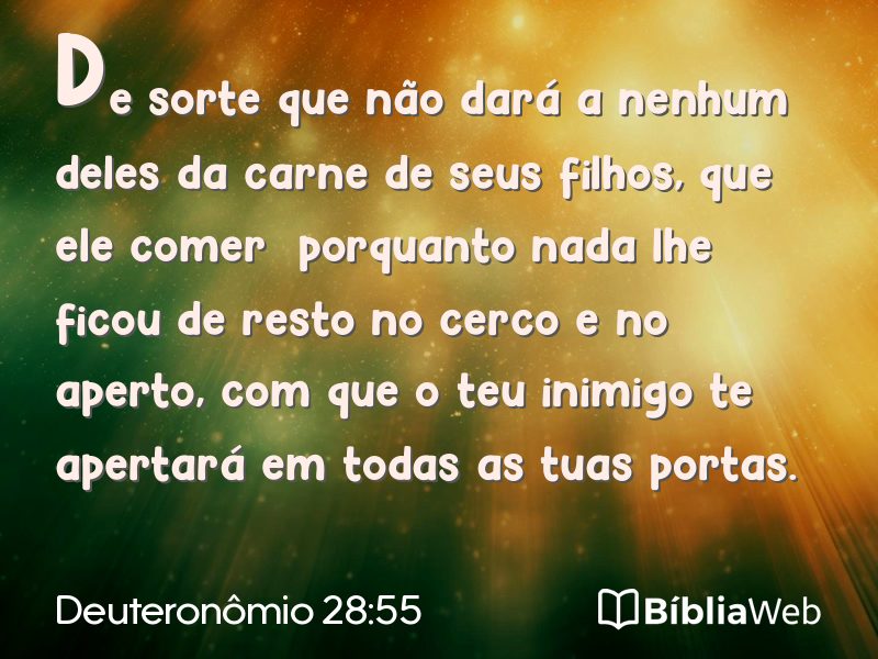 Deuteronômio 28:55 em imagem para compartilhar