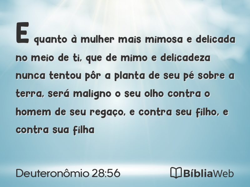 Deuteronômio 28:56 em imagem para compartilhar