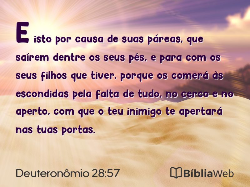Deuteronômio 28:57 em imagem para compartilhar