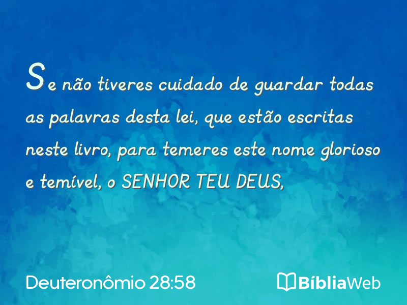 Deuteronômio 28:58 em imagem para compartilhar