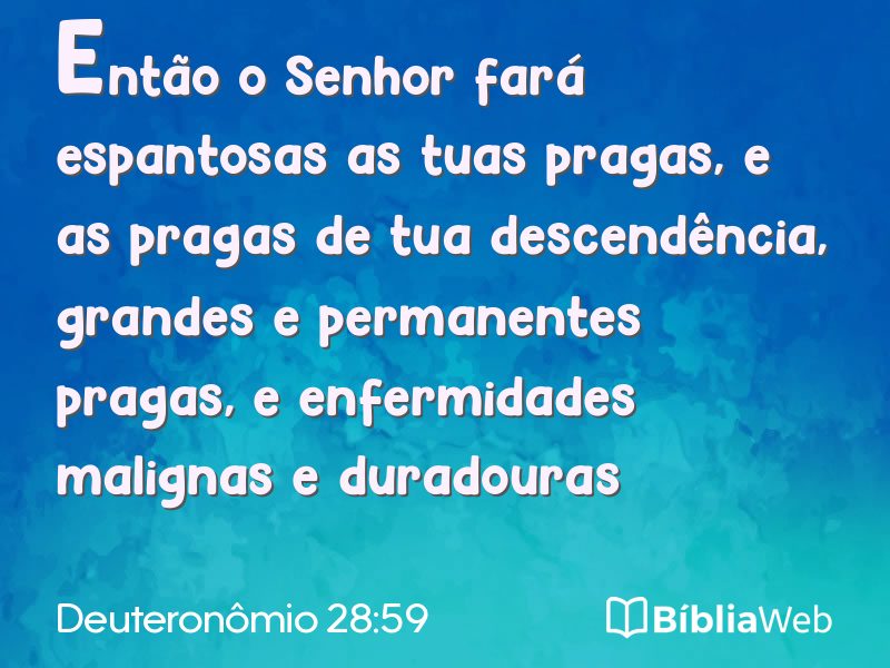 Deuteronômio 28:59 em imagem para compartilhar