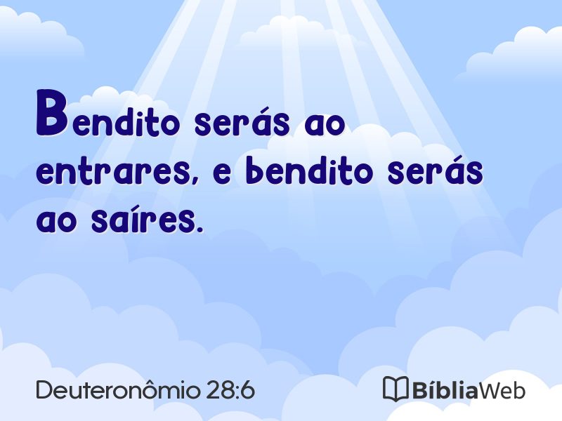 Deuteronômio 28:6 em imagem para compartilhar