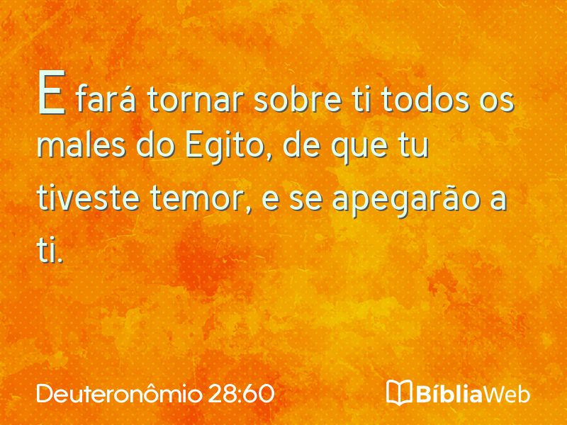 Deuteronômio 28:60 em imagem para compartilhar