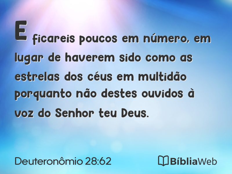 Deuteronômio 28:62 em imagem para compartilhar