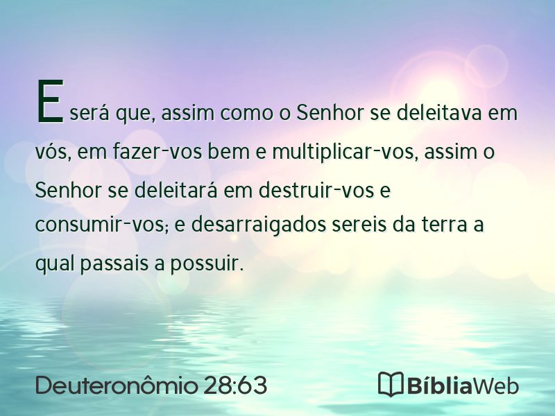 Deuteronômio 28:63 em imagem para compartilhar
