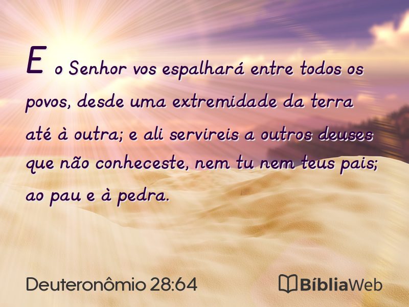 Deuteronômio 28:64 em imagem para compartilhar