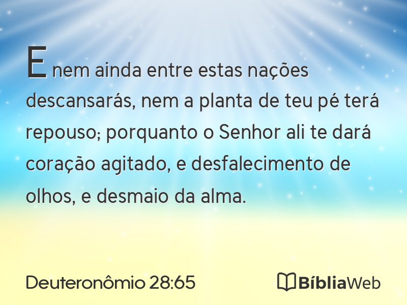 Deuteronômio 28:65 em imagem para compartilhar