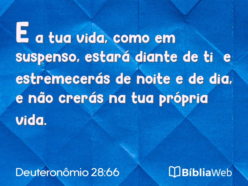 Deuteronômio 28:66 em imagem para compartilhar