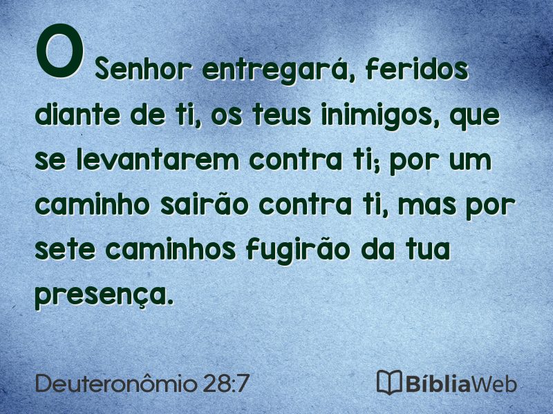 Deuteronômio 28:7 em imagem para compartilhar