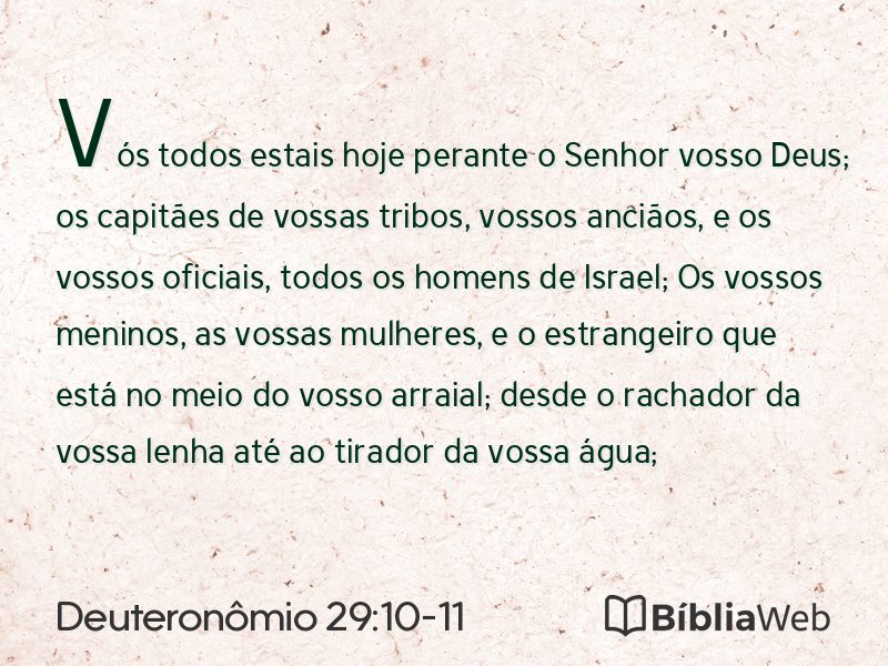 Deuteronômio 29:10-11 em imagem para compartilhar