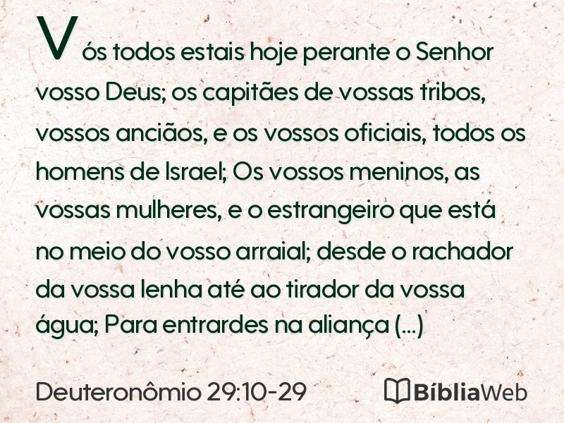 Deuteronômio 29:10-29 em imagem para compartilhar