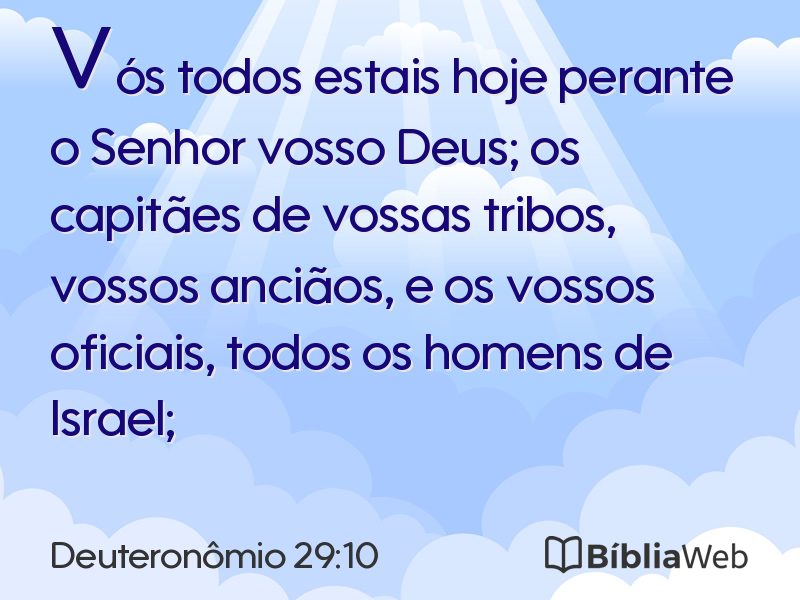 Deuteronômio 29:10 em imagem para compartilhar