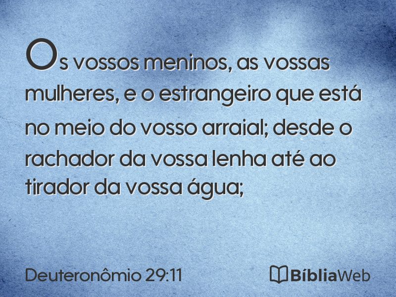 Deuteronômio 29:11 em imagem para compartilhar