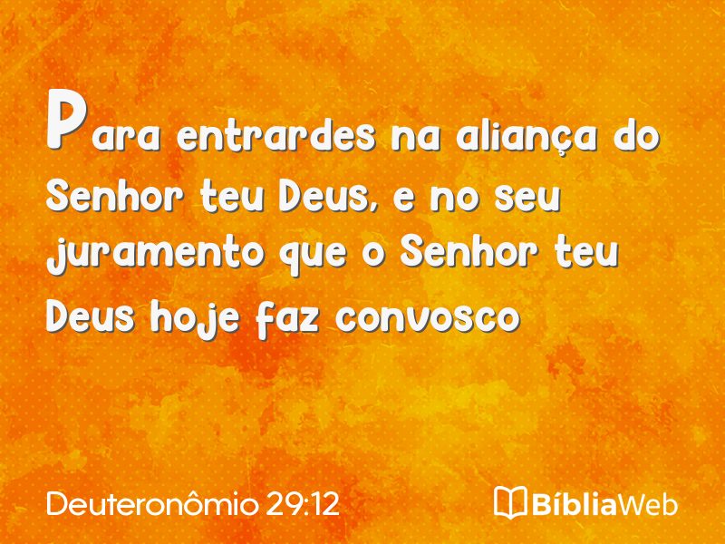 Deuteronômio 29:12 em imagem para compartilhar