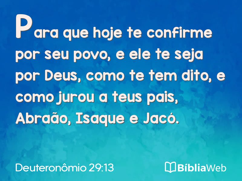 Deuteronômio 29:13 em imagem para compartilhar