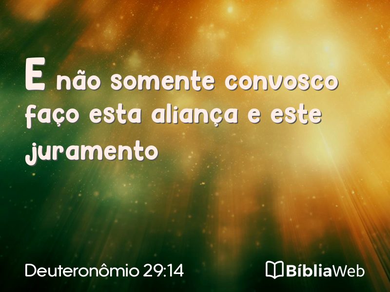 Deuteronômio 29:14 em imagem para compartilhar