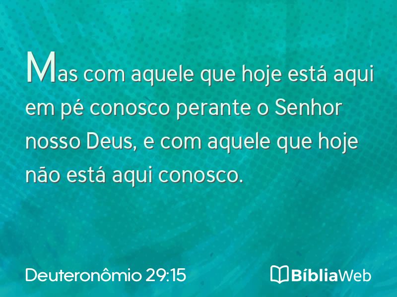 Deuteronômio 29:15 em imagem para compartilhar