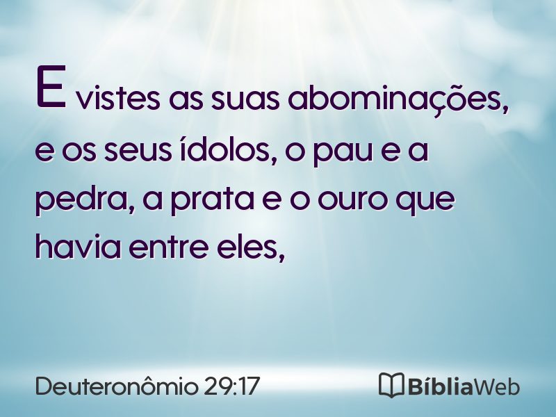 Deuteronômio 29:17 em imagem para compartilhar