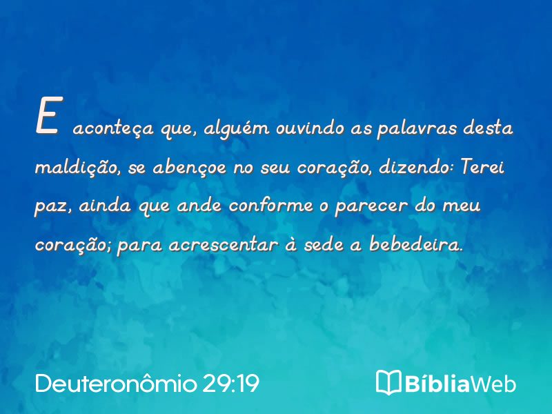 Deuteronômio 29:19 em imagem para compartilhar