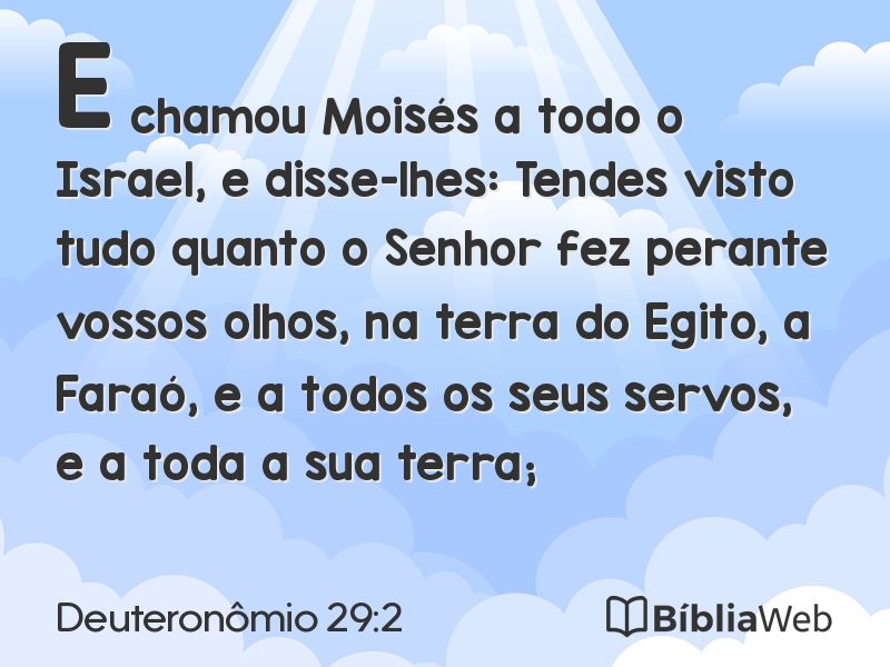 Deuteronômio 29:2 em imagem para compartilhar