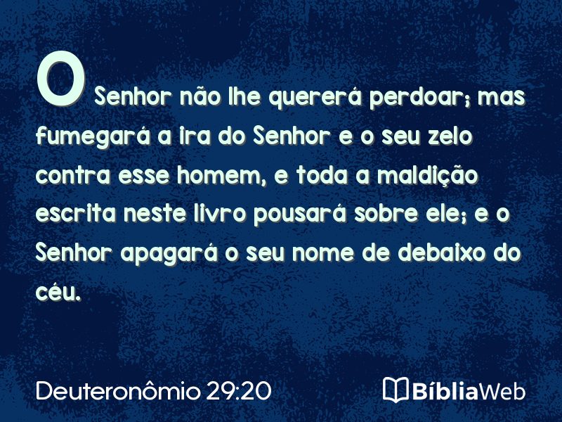 Deuteronômio 29:20 em imagem para compartilhar