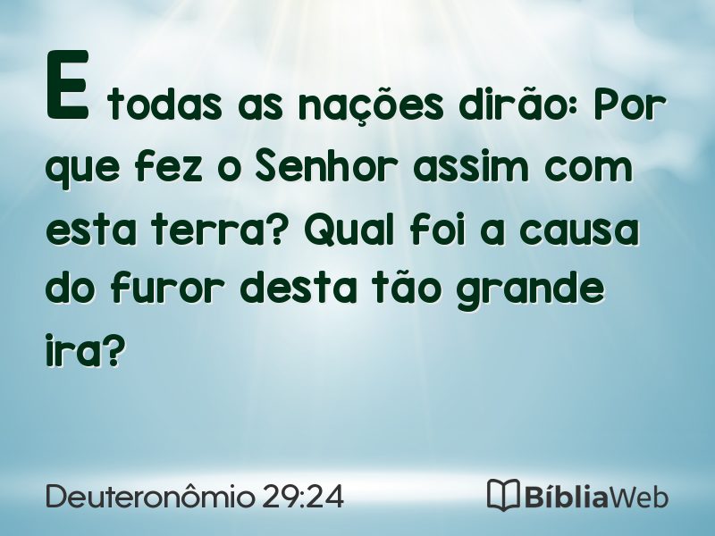 Deuteronômio 29:24 em imagem para compartilhar
