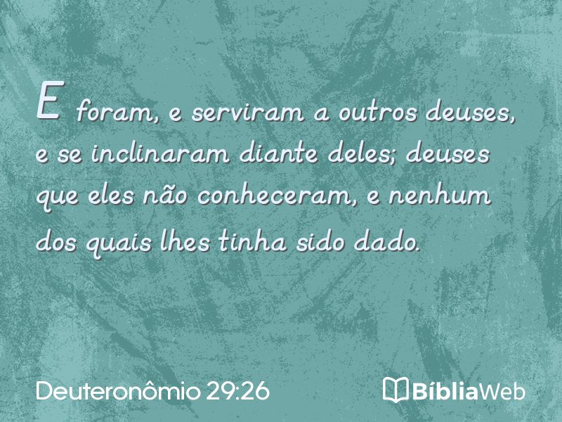 Deuteronômio 29:26 em imagem para compartilhar