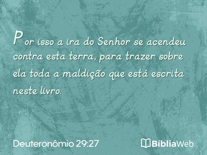 Deuteronômio 29:27 em imagem para compartilhar